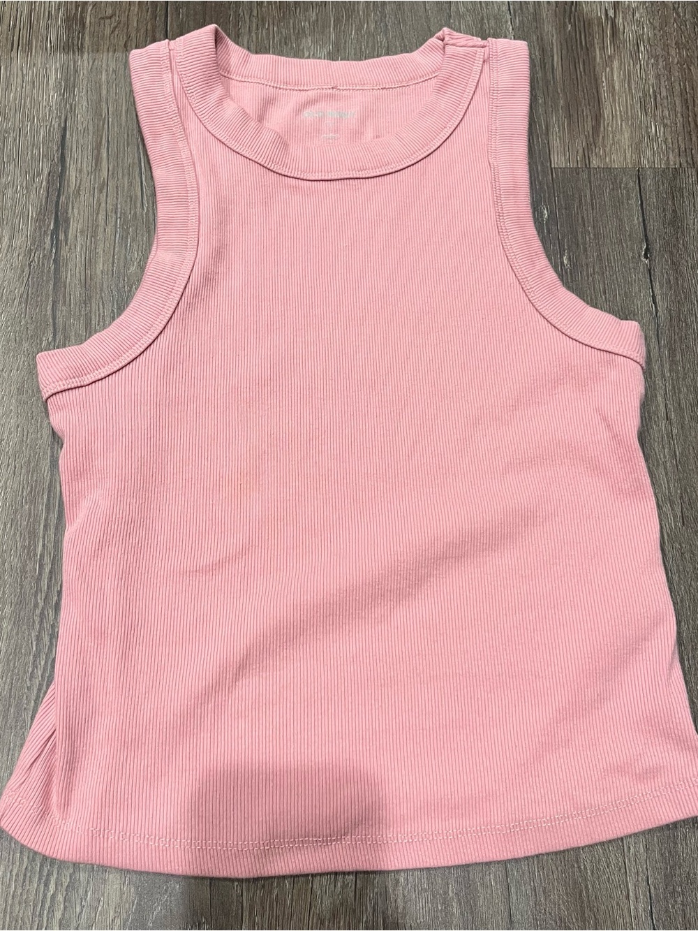 Pink Ribbed Tank Top